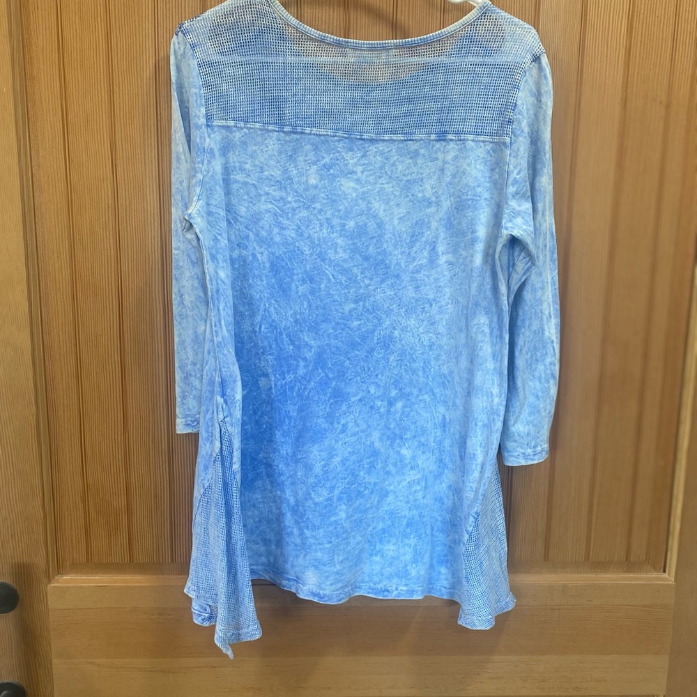 Blue Floral Women's Dress - Picture 4 of 6